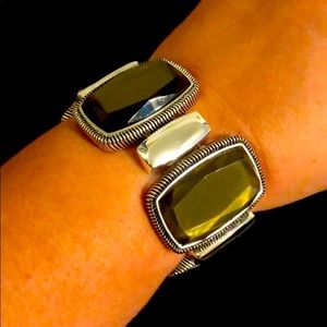 EUC! Smoky Quartz Stretch Bangle